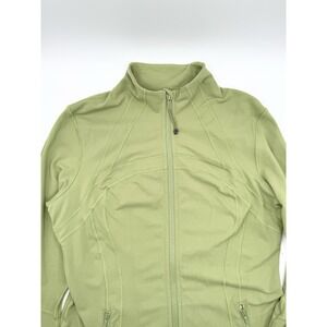 Lululemon Define Jacket Sz 14 Olive Green Workout Running EUC